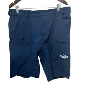 Palmyth Mens Fishing Short XL Blue Cargo Quick Dry Inseam 10 Utility Lightweight